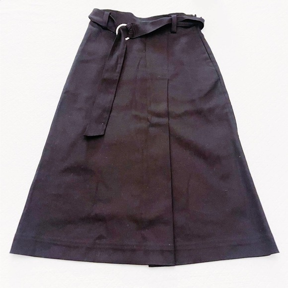 & Other Stories A Line Skirt Silver Accented belt sz4 - Picture 6 of 7